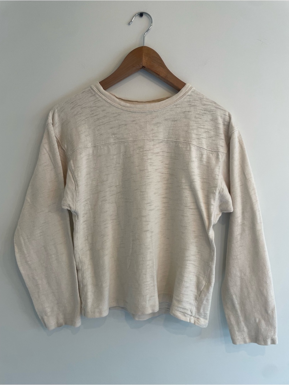 White 100% Cotton Crew neck Sweater